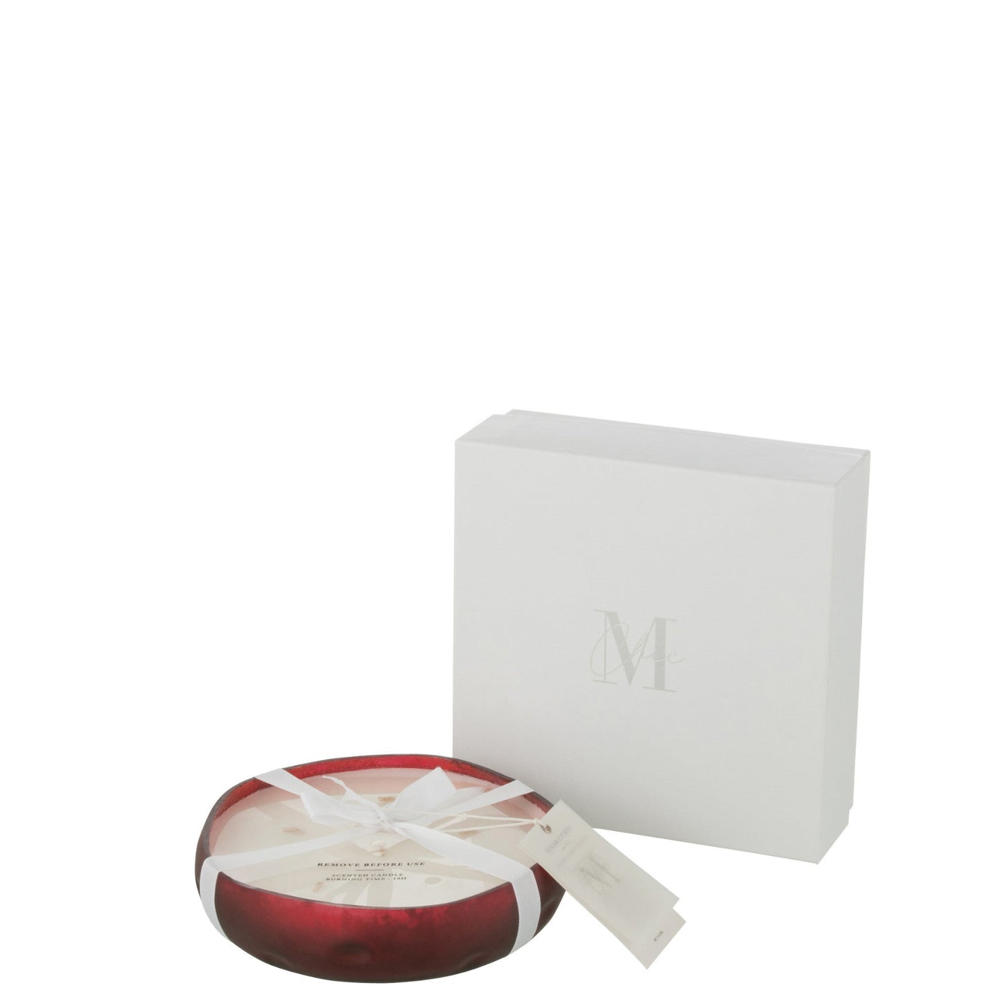 Vela Aroma M-Chic Vidrio Rojo Medio 21h