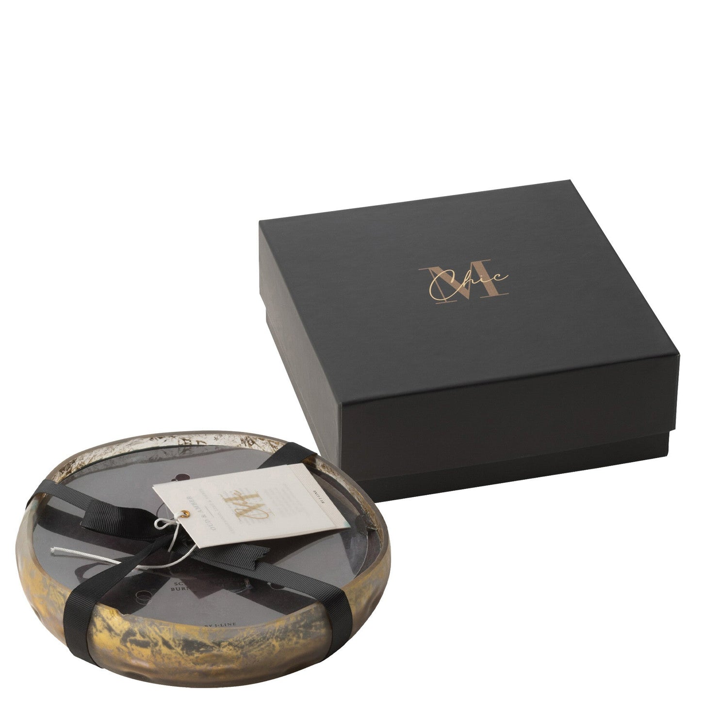 Vela Perfumada M-Chic Vidrio Oro/Negro 21h