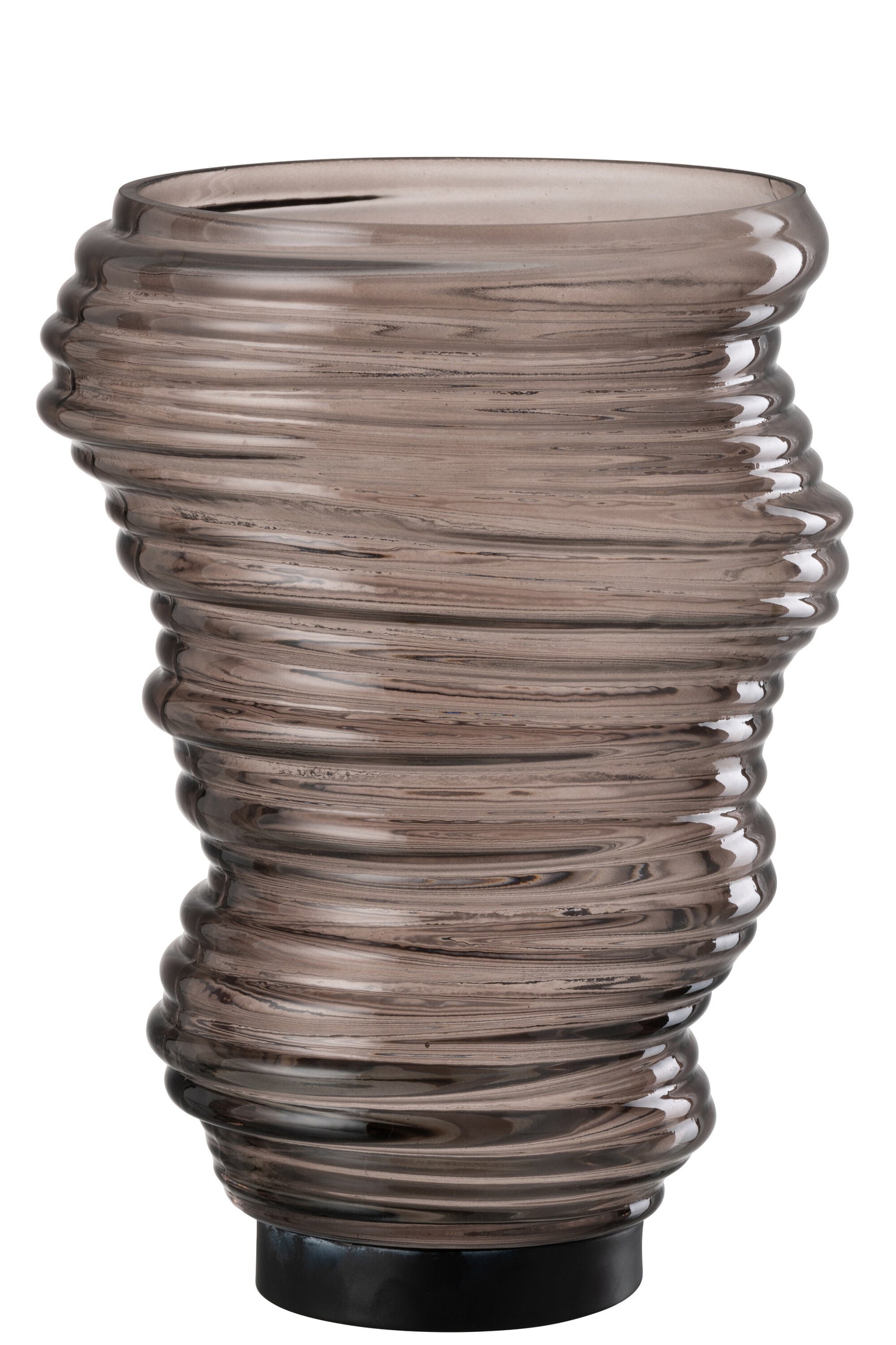 Jarrón Tornado Vidrio Gris