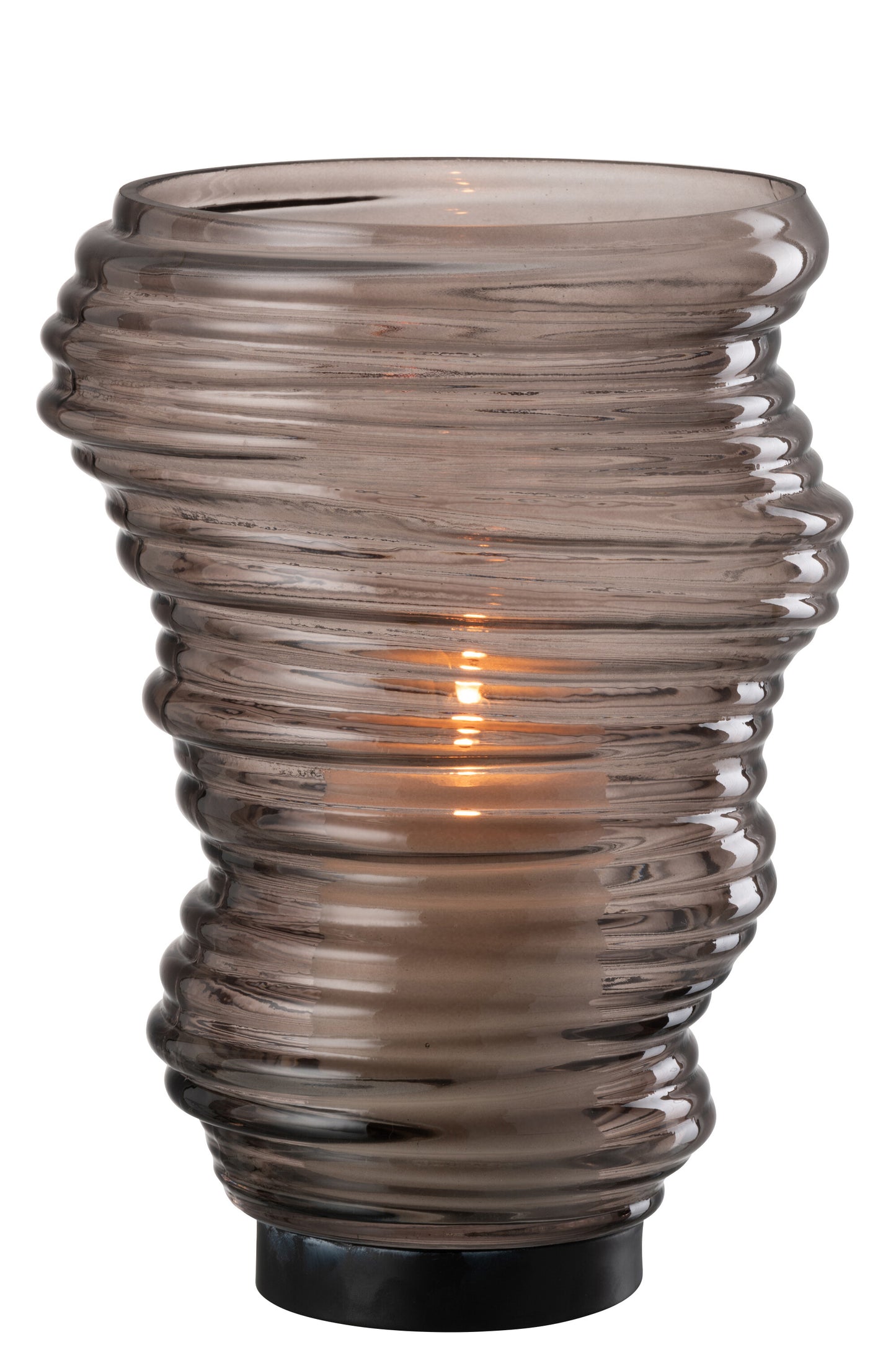 Jarrón Tornado Vidrio Gris