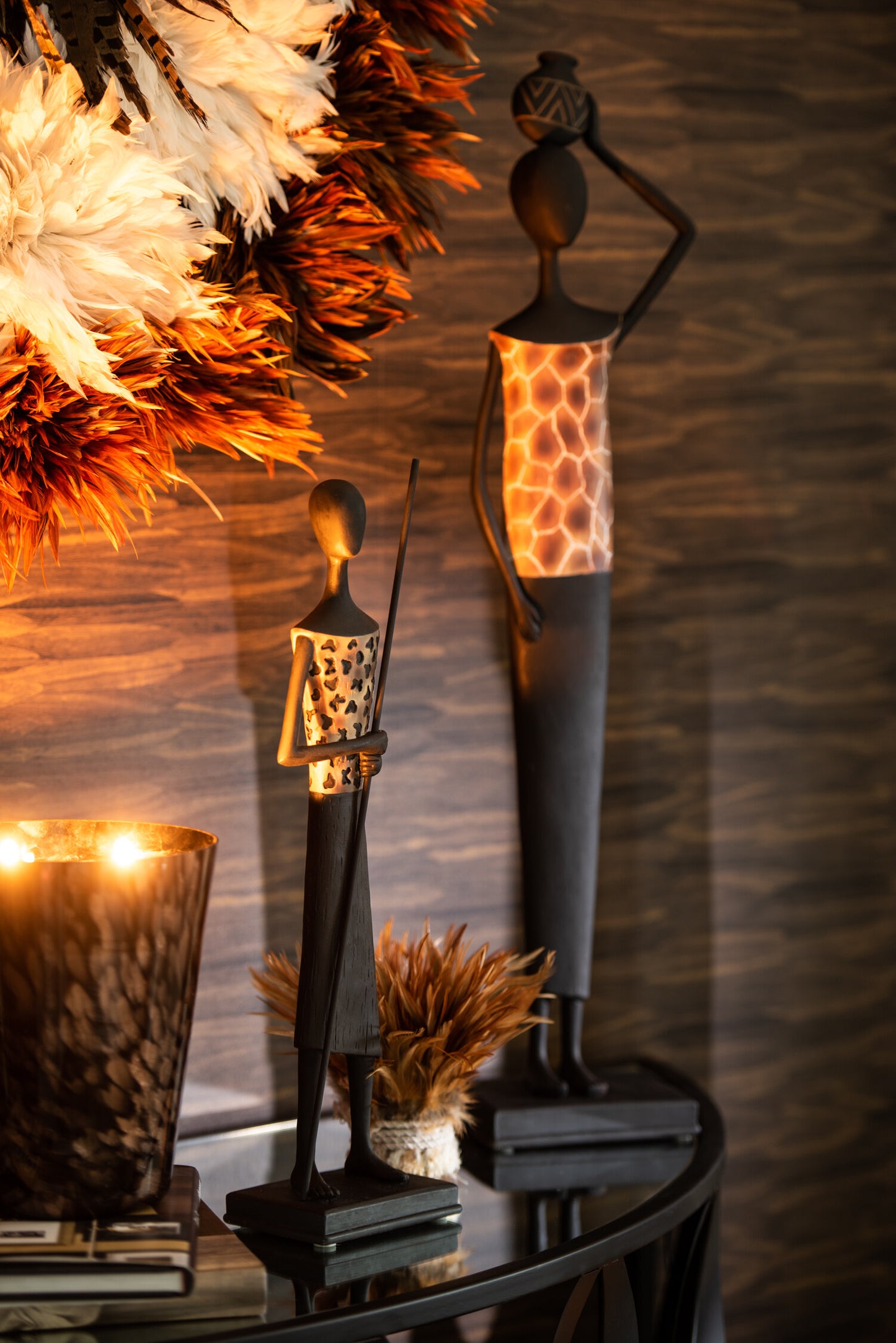 Vela Perfumada Noa Sándalo Negro/Oro Medium-68h