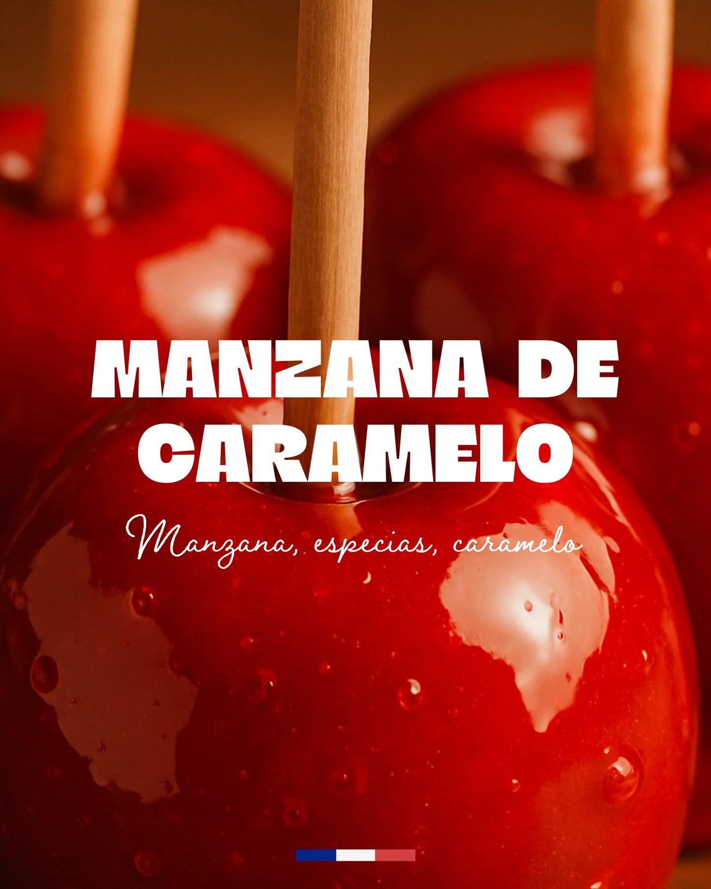 Vela pequeña manzana de caramelo