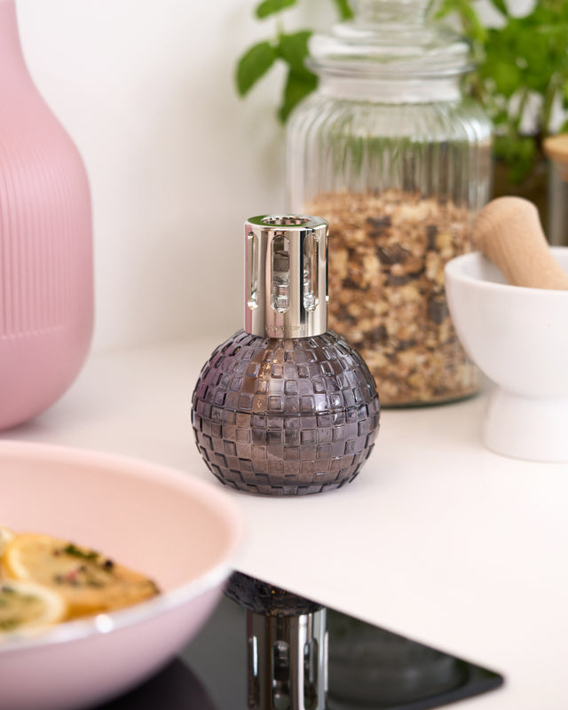 LÁMPPARA CATALÍTICA DISCO GRIS - aroma POUSSIÈRE D'AMBRE