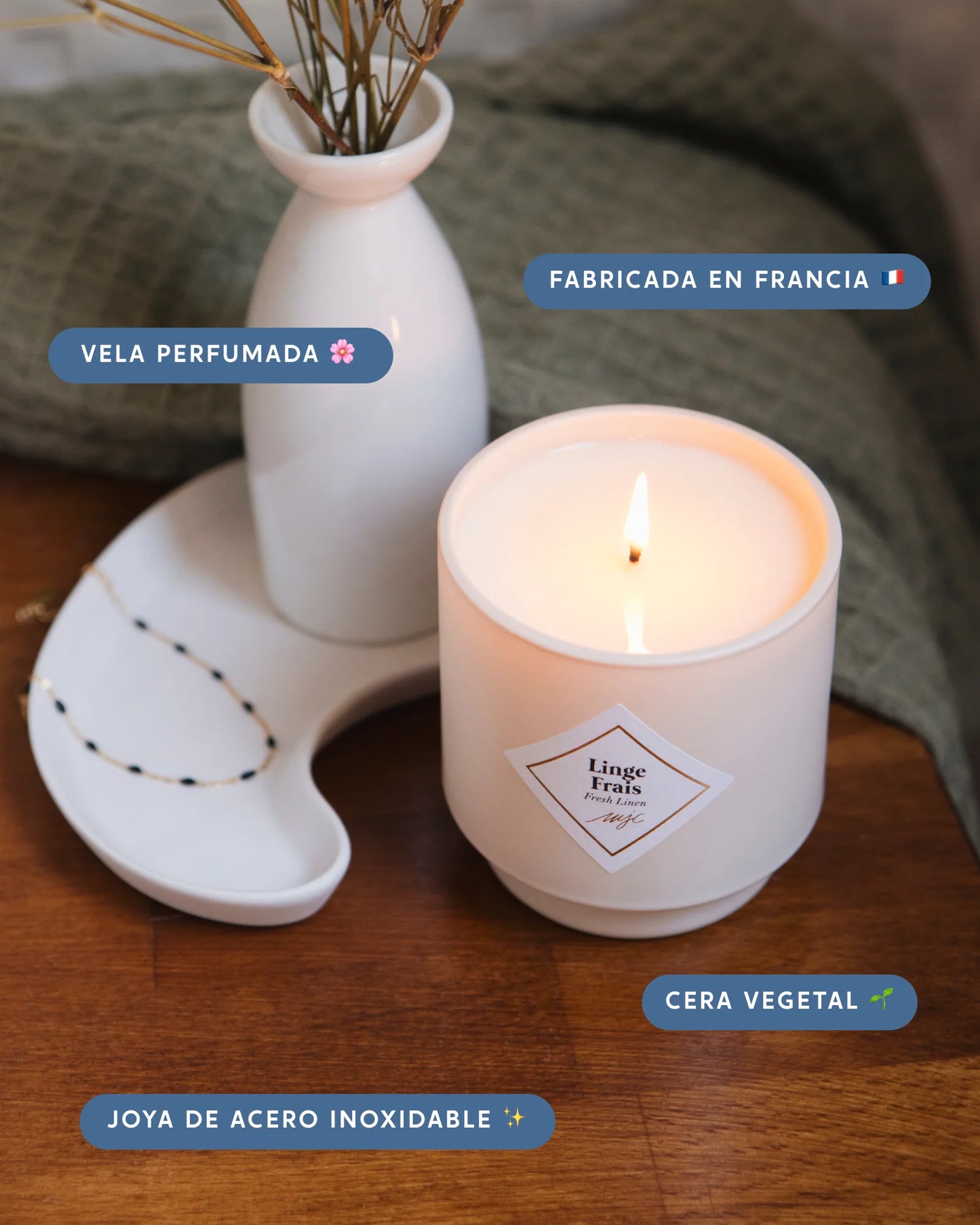 VELA CON JOYA - ROPA FRESCA