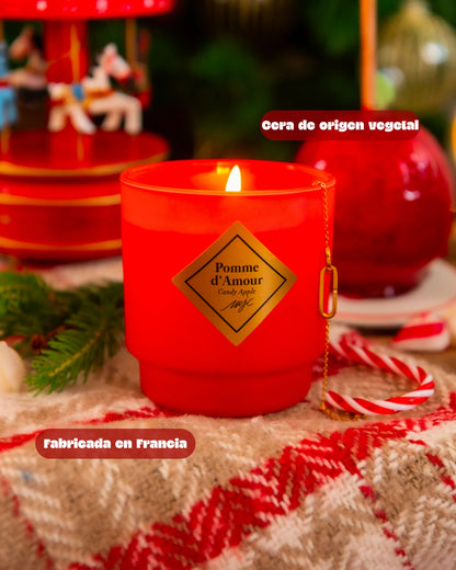 Vela con joya SWAROVSKI Manzana de Caramelo