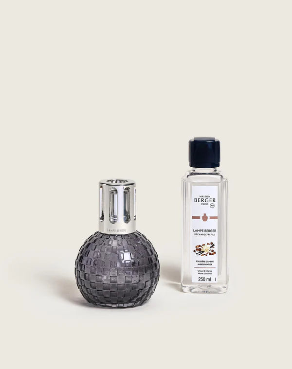 LÁMPPARA CATALÍTICA DISCO GRIS - aroma POUSSIÈRE D'AMBRE