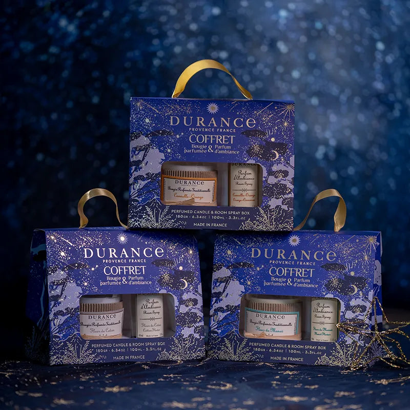 Cofre de velas y fragancias para el hogar CANELA-NARANJA