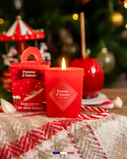 Vela pequeña manzana de caramelo